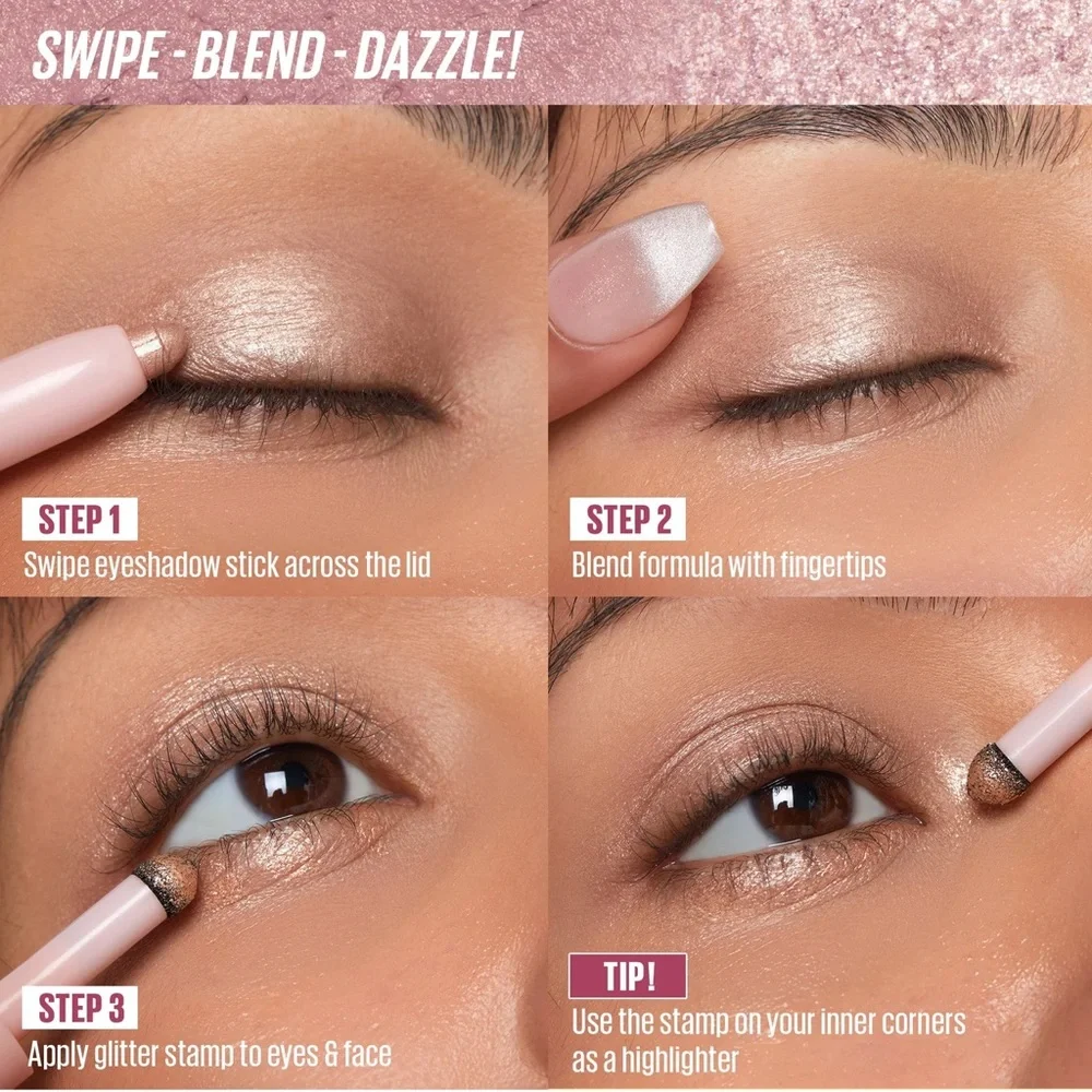 ✨Kaja Ice Illusion Wink Dazzle Eyeshadow & Glitter Multi Stick- double ended - Picture 7 of 8